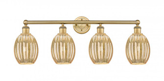Preston Bulb - 4 Light - 33 inch - Brushed Brass - Bath Vanity Light (3442|616-4W-BB-G459-6ME)