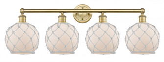 Farmhouse Rope - 4 Light - 35 inch - Brushed Brass - Bath Vanity Light (3442|616-4W-BB-G121-8RW)