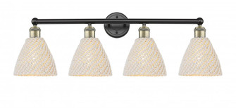 Bristol Natural - 4 Light - 35 inch - Black Antique Brass - Bath Vanity Light (3442|616-4W-BAB-NBD-75-NAT)