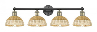 Bristol Natural II - 4 Light - 35 inch - Black Antique Brass - Bath Vanity Light (3442|616-4W-BAB-NBD2-75-NAT)
