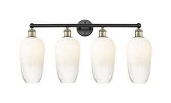 Brookhaven Flute - 4 Light - 34 inch - Black Antique Brass - Bath Vanity Light (3442|616-4W-BAB-G484-7OP)