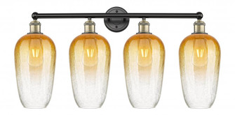 Brookhaven Flute - 4 Light - 34 inch - Black Antique Brass - Bath Vanity Light (3442|616-4W-BAB-G484-7AM)