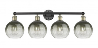 Brookhaven Globe - 4 Light - 35 inch - Black Antique Brass - Bath Vanity Light (3442|616-4W-BAB-G483-8SL)