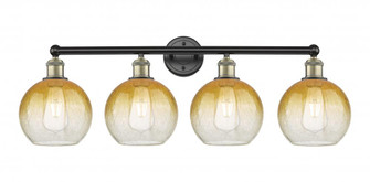 Brookhaven Globe - 4 Light - 35 inch - Black Antique Brass - Bath Vanity Light (3442|616-4W-BAB-G483-8AM)