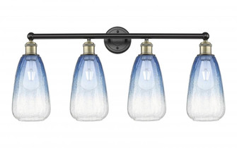 Brookhaven Almond - 4 Light - 33 inch - Black Antique Brass - Bath Vanity Light (3442|616-4W-BAB-G480-6SB)
