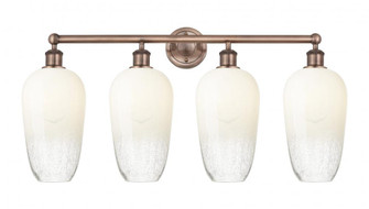 Brookhaven Flute - 4 Light - 34 inch - Antique Copper - Bath Vanity Light (3442|616-4W-AC-G484-7OP)