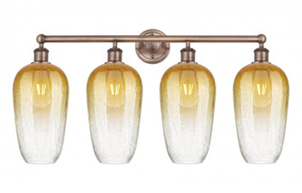 Brookhaven Flute - 4 Light - 34 inch - Antique Copper - Bath Vanity Light (3442|616-4W-AC-G484-7AM)