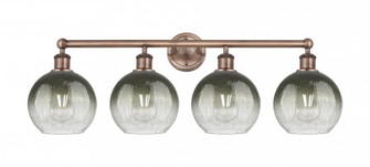 Brookhaven Globe - 4 Light - 35 inch - Antique Copper - Bath Vanity Light (3442|616-4W-AC-G483-8SL)
