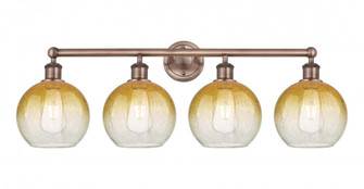 Brookhaven Globe - 4 Light - 35 inch - Antique Copper - Bath Vanity Light (3442|616-4W-AC-G483-8AM)