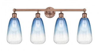 Brookhaven Almond - 4 Light - 33 inch - Antique Copper - Bath Vanity Light (3442|616-4W-AC-G480-6SB)
