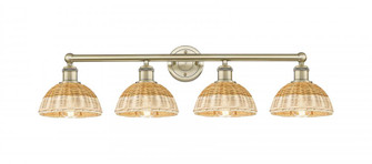 Bristol Natural II - 4 Light - 35 inch - Antique Brass - Bath Vanity Light (3442|616-4W-AB-NBD2-75-NAT)