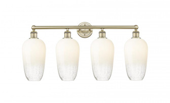 Brookhaven Flute - 4 Light - 34 inch - Antique Brass - Bath Vanity Light (3442|616-4W-AB-G484-7OP)