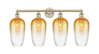 Brookhaven Flute - 4 Light - 34 inch - Antique Brass - Bath Vanity Light (3442|616-4W-AB-G484-7AM)