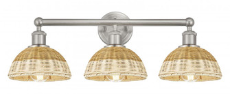 Bristol Natural II - 3 Light - 26 inch - Brushed Satin Nickel - Bath Vanity Light (3442|616-3W-SN-NBD2-75-NAT)