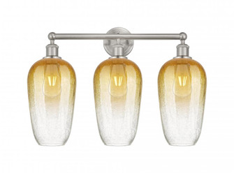 Brookhaven Flute - 3 Light - 25 inch - Brushed Satin Nickel - Bath Vanity Light (3442|616-3W-SN-G484-7AM)