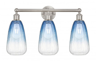 Brookhaven Almond - 3 Light - 24 inch - Brushed Satin Nickel - Bath Vanity Light (3442|616-3W-SN-G480-6SB)