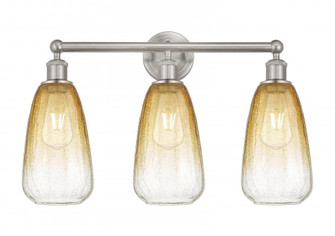 Brookhaven Almond - 3 Light - 24 inch - Brushed Satin Nickel - Bath Vanity Light (3442|616-3W-SN-G480-6AM)