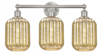 Preston Cylinder - 3 Light - 25 inch - Brushed Satin Nickel - Bath Vanity Light (3442|616-3W-SN-G460-7ME)