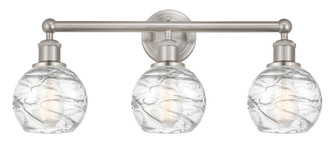 Athens Deco Swirl - 3 Light - 24 inch - Brushed Satin Nickel - Bath Vanity Light (3442|616-3W-SN-G1213-6CL)