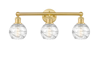 Athens Deco Swirl - 3 Light - 24 inch - Satin Gold - Bath Vanity Light (3442|616-3W-SG-G1213-6CL)