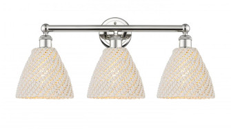Bristol Natural - 3 Light - 26 inch - Polished Nickel - Bath Vanity Light (3442|616-3W-PN-NBD-75-NAT)