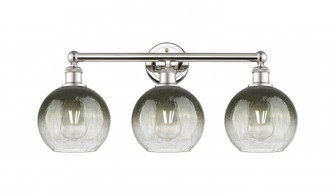 Brookhaven Globe - 3 Light - 26 inch - Polished Nickel - Bath Vanity Light (3442|616-3W-PN-G483-8SL)