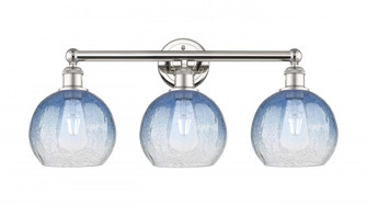 Brookhaven Globe - 3 Light - 26 inch - Polished Nickel - Bath Vanity Light (3442|616-3W-PN-G483-8SB)