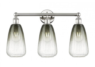 Brookhaven Almond - 3 Light - 24 inch - Polished Nickel - Bath Vanity Light (3442|616-3W-PN-G480-6SL)
