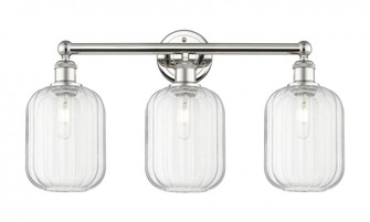 Preston Cylinder - 3 Light - 25 inch - Polished Nickel - Bath Vanity Light (3442|616-3W-PN-G460-7CL)