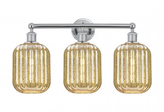 Preston Cylinder - 3 Light - 25 inch - Polished Chrome - Bath Vanity Light (3442|616-3W-PC-G460-7ME)