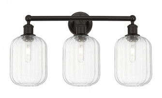 Preston Cylinder - 3 Light - 25 inch - Oil Rubbed Bronze - Bath Vanity Light (3442|616-3W-OB-G460-7CL)