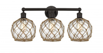 Farmhouse Rope - 3 Light - 26 inch - Oil Rubbed Bronze - Bath Vanity Light (3442|616-3W-OB-G122-8RB)