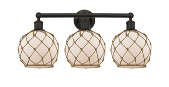 Farmhouse Rope - 3 Light - 26 inch - Oil Rubbed Bronze - Bath Vanity Light (3442|616-3W-OB-G121-8RB)