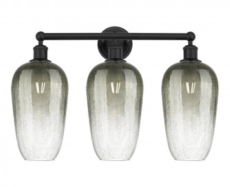 Brookhaven Flute - 3 Light - 25 inch - Matte Black - Bath Vanity Light (3442|616-3W-BK-G484-7SL)