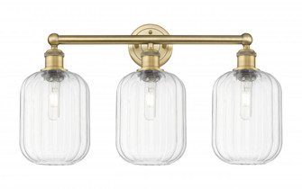 Preston Cylinder - 3 Light - 25 inch - Brushed Brass - Bath Vanity Light (3442|616-3W-BB-G460-7CL)