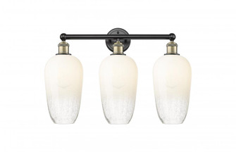Brookhaven Flute - 3 Light - 25 inch - Black Antique Brass - Bath Vanity Light (3442|616-3W-BAB-G484-7OP)