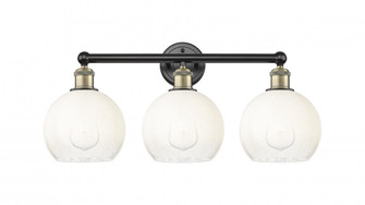 Brookhaven Globe - 3 Light - 26 inch - Black Antique Brass - Bath Vanity Light (3442|616-3W-BAB-G483-8OP)
