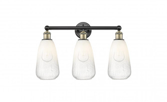 Brookhaven Almond - 3 Light - 24 inch - Black Antique Brass - Bath Vanity Light (3442|616-3W-BAB-G480-6OP)