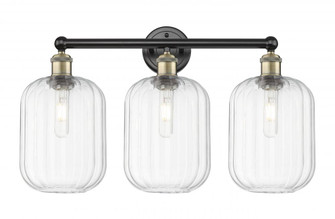 Preston Cylinder - 3 Light - 25 inch - Black Antique Brass - Bath Vanity Light (3442|616-3W-BAB-G460-7CL)