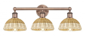 Bristol Natural II - 3 Light - 26 inch - Antique Copper - Bath Vanity Light (3442|616-3W-AC-NBD2-75-NAT)