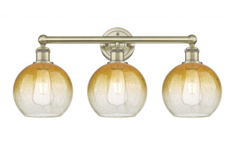 Brookhaven Globe - 3 Light - 26 inch - Antique Brass - Bath Vanity Light (3442|616-3W-AB-G483-8AM)