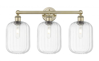 Preston Cylinder - 3 Light - 25 inch - Antique Brass - Bath Vanity Light (3442|616-3W-AB-G460-7CL)