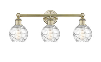 Athens Deco Swirl - 3 Light - 24 inch - Antique Brass - Bath Vanity Light (3442|616-3W-AB-G1213-6CL)