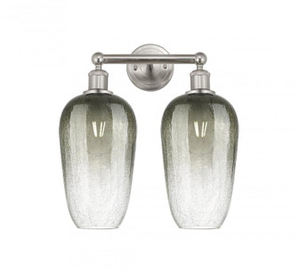 Brookhaven Flute - 2 Light - 16 inch - Brushed Satin Nickel - Bath Vanity Light (3442|616-2W-SN-G484-7SL)