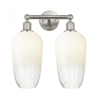 Brookhaven Flute - 2 Light - 16 inch - Brushed Satin Nickel - Bath Vanity Light (3442|616-2W-SN-G484-7OP)