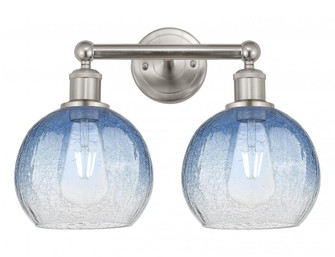 Brookhaven Globe - 2 Light - 17 inch - Brushed Satin Nickel - Bath Vanity Light (3442|616-2W-SN-G483-8SB)