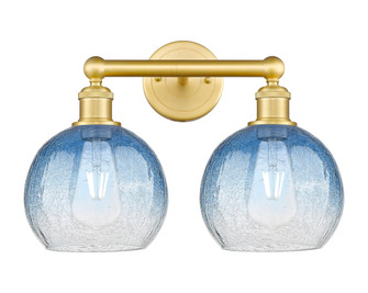 Brookhaven Globe - 2 Light - 17 inch - Satin Gold - Bath Vanity Light (3442|616-2W-SG-G483-8SB)