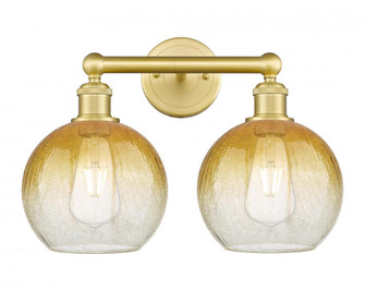 Brookhaven Globe - 2 Light - 17 inch - Satin Gold - Bath Vanity Light (3442|616-2W-SG-G483-8AM)