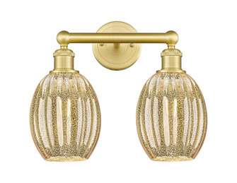 Preston Bulb - 2 Light - 15 inch - Satin Gold - Bath Vanity Light (3442|616-2W-SG-G459-6ME)