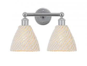 Bristol Natural - 2 Light - 17 inch - Polished Chrome - Bath Vanity Light (3442|616-2W-PC-NBD-75-NAT)